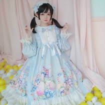 Factory original Lolita Lolita daily dress Cute rabbit soft sister Japanese OP long sleeve dress girl spring and summer