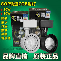 Progressive track spotlight GOPO clothing commercial lighting rail spotlight COB spotlight led 30W background display light
