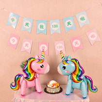 Baby 100 Days Day arrangement childrens birthday banner pull flower background wall decoration 100 day happy birthday banner