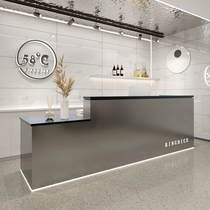 Clothing store Simple modern bar counter cashier Shop commercial counter table Company beauty salon Stainless steel reception desk