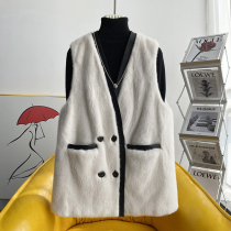 zqqz2021 winter new imported velvet whole Marten vest fashion mink fur coat vest female 2096