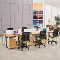 Office furniture four-person desk simple modern 2 6-person card seat staff table and chair combination computer desk customization