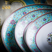 Sheng Boyuan European-style plate household vegetable plate soup bowl bone plate creative personality ceramic bone china tableware eating bowl plate