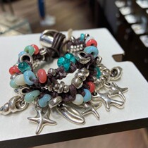 Flash Hair Special Limited Spain Tide Brand UNOde50 Color Bracelet Mash Multi-Layer Starfish Crafted INS