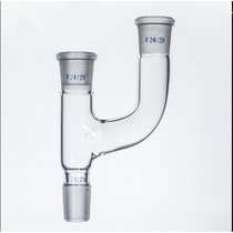 24*24*24*24 Glass two-port connecting pipe standard port distillation head fractionation head