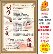 Gua Sha Cupping Moxibustion Poster Yangshengtang Health Hall Beauty Salon Poster Customized Sticker Posters Pvc Board Painting