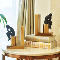 American minimalist thinker alloy book by model room desk home decoration silk satin bookstore decoration ornaments