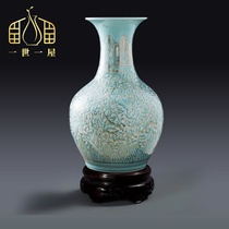 I-I-Uk Jingdezhen Sketching Gold Hand Painted bottle New Chinese vase Living room Flower Arrangement Bou Ancient Shelf Decoration