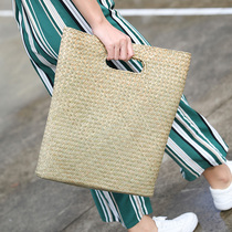 Retro Summer Style Bag Hand Grass Bag Day Style Little Fresh Pugrass Woven Bag Hand Document Cashier Bag