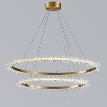 Postmodern light extravagant living-room bedroom dining room chandelier modern minimalist crystal Pineapple Beads Ring Creative Luminaire