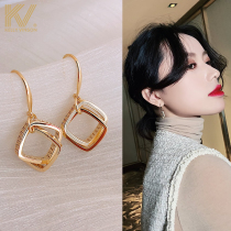 Earrings 2021 new Korean temperament simple earrings net red high-grade sterling silver rose gold earrings womens trend