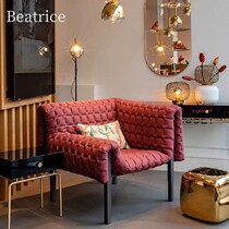 Single-person sofa chair Italian high-end designer extremely simple cloth art room Light luxury small household recreation chair