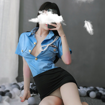 Shallow eyes lingerie large size female police professional uniform temptation sexy suit bed passion hot clothing Sao