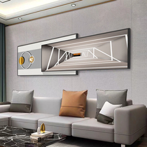 Modern simple space extension living room decoration painting abstract architectural overlay murals light luxury sofa background wall hanging painting
