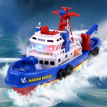 2021 new children fire boat electric boat water jet toy creative music plastic toy car