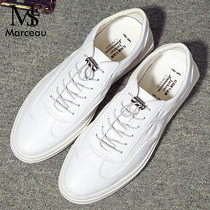 Spring new board shoes mens Korean version of the trend fashion all-match casual white tide shoes increased low-top white shoes