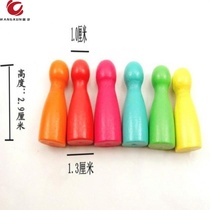 Flying chess pieces single sale checkers accessories humanoid wooden chess pieces multifunctional bulk color snake board game small wooden people