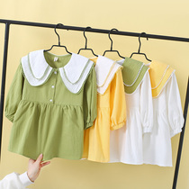 Girl autumn 2021 New Baby tide childrens clothing childrens long clothes Korean version of childrens foreign style printing casual wear