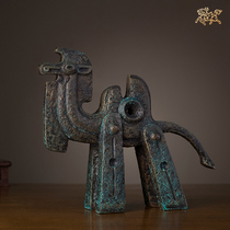 Bronze masters total copper pendulum piece Han Meilin Works Camel Bronze Handicraft House Residence Ornament Pendulum