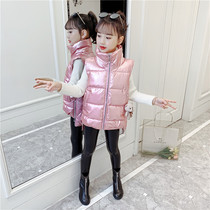 Childrens cotton vest autumn and winter 2021 new girls foreign style Korean version of thick vest winter clothes big childrens horse clip