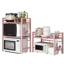 Kitchen microwave oven storage combination cabinet shrink countertop oven rack storage and finishing household rice cooker floor multi-layer rack
