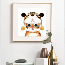 2022 tiger year auspicious tiger head tiger brain cross stitch 2021 new small piece line embroidered living room bedroom dining room simple