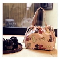 Hand-carrying elementary school Japanese lunch bag lunch bag food bag portable student handbag