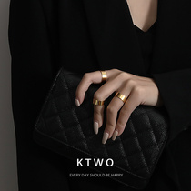 Korean fashion new simple temperament kgold wide face ring female niche personality tide Net Red cold wind ring