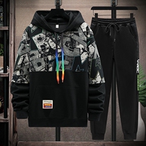 Boys clothes 2022 Spring and Autumn Fat Boys Tide Casual Kit 12 - 15 years old boys autumn clothing