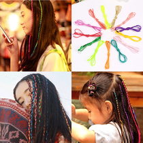 Braid artifact Korean tie hair ribbon color dirty braid wig small braid hair hair accessories Korean version of hair rope color rope