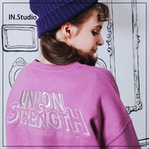 IN home 19 spring Korean designer brand WV PROJECT letter couple plus velvet sweater 4 colors