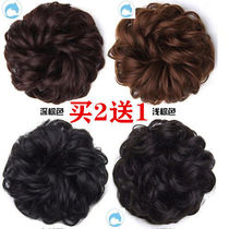 Liu Haier wig wig Hairband rubber band flower bud ball ball head wig bag fluffy pan head curly hair bag plate hair
