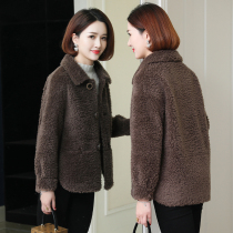 zqqz cashmere coat womens short fur one 2020 winter New Fashion wool fur coat 2250