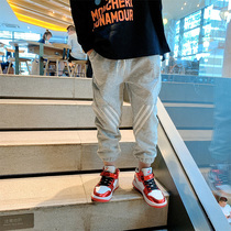 Meal Little Fan 2019 Fall new children Dress Children Bar Casual Wear Pants Boy 100 hitch Closed Sports Pants Tide