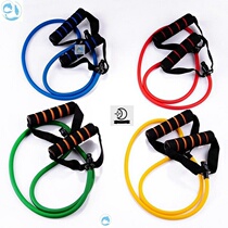 Elastic rope fitness female pull rope male leather gluten slim back exercise arm I elastic band with shoulder neck stretching equipment