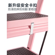  Folding ladder household thickened three-four-step telescopic lightweight aluminum alloy stair stool multi-function indoor herringbone ladder