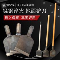 Ground cement shovel knife cleaning and heavy cement shovel wooden shank extended ice shovel decoration houseshovel knife