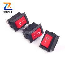 10 * 15MM boat switch Red 2 feet 2 gear rocker switch 3A 250V KCD1-11