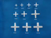  Plastic pagoda connector Equal diameter four-way waterway distributor Four-way shunt Four-way hose connector