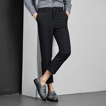Summer stretch pants men's slim pants thin business casual pants Korean fashion small feet groom tapered pants