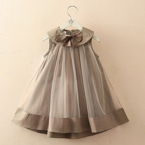 Korean sleeveless baby girl dress 2021 summer New Baby foreign-style childrens stitching Princess vest dress