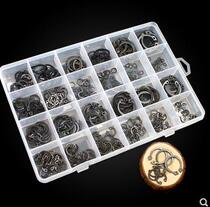 Card ring shaft with snap ring mounting cirque shaft blocking gasket fixed ring snap spring locking E-type opening blocking ring embedded