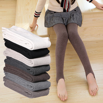 Girls pantyhose plus velvet thickened autumn and winter girls one-piece socks pants childrens leggings