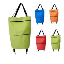 (4 colors optional) multifunctional foldable shopping cart portable shopping bag portable shopping cart