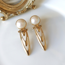Overseas Antique Jewelry Imported vintageGivenchy European and American Inches medieval-style pearl earls