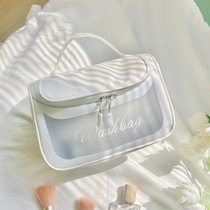 Makeup Bag Large Capacity Carry-on Bag Out Travel Waterproof Cosmetics Cashier Bag Transparent Hand Wash Bag