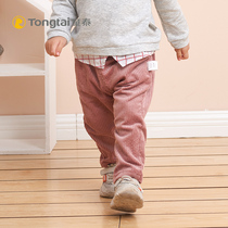 Tongtai autumn baby clothes cotton trousers 1-4 years old male and female baby out of casual pants Childrens solid color long pants
