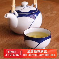 Japan imported Bozo-si pottery Japanese tableware set household ceramic circular plate dish cuisine disc