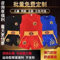 Sanda clothing mens and womens sports training clothing childrens Sanda boxing clothes suit shorts can be customized printing