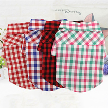 Dog clothes spring summer autumn and winter plaid shirts Teddy puppies pet classic plaid shirt supplies